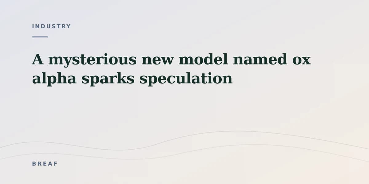 A mysterious new model named ox alpha sparks speculation