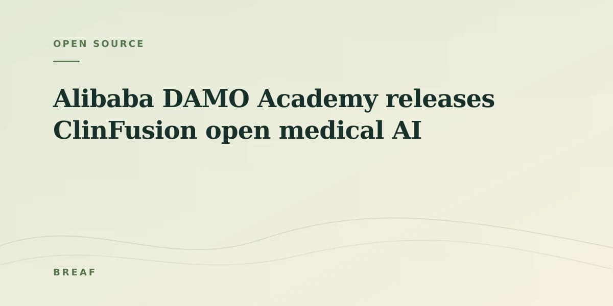Alibaba DAMO Academy releases ClinFusion open medical AI